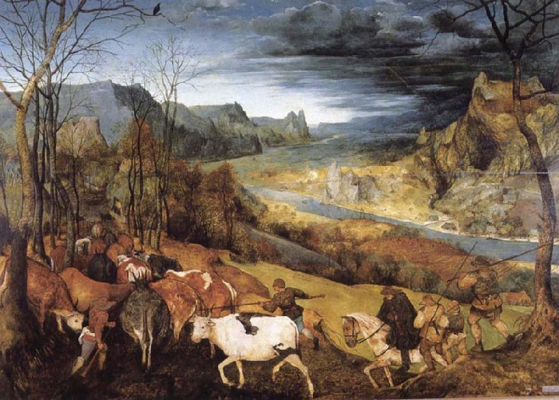 BRUEGEL, Pieter the Elder Return of the Herd oil painting image